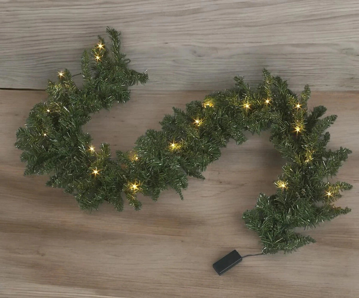 Pre-lit Christmas Garland - 1.8m