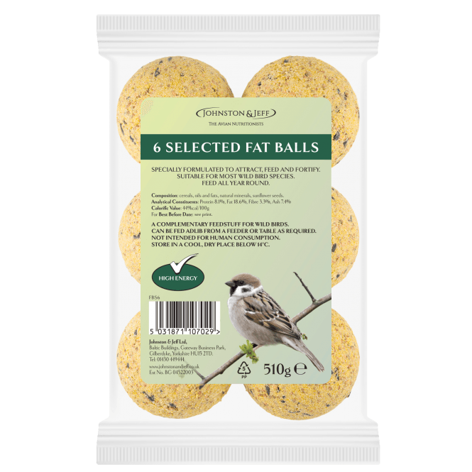 Johnston & Jeff High Selected Fat Balls - pack of 6
