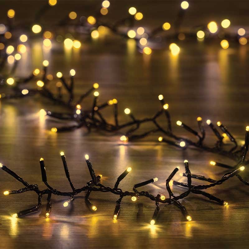 500 Indoor / Outdoor Multifunction Low Voltage LED String CLUSTER Lights - mains powered