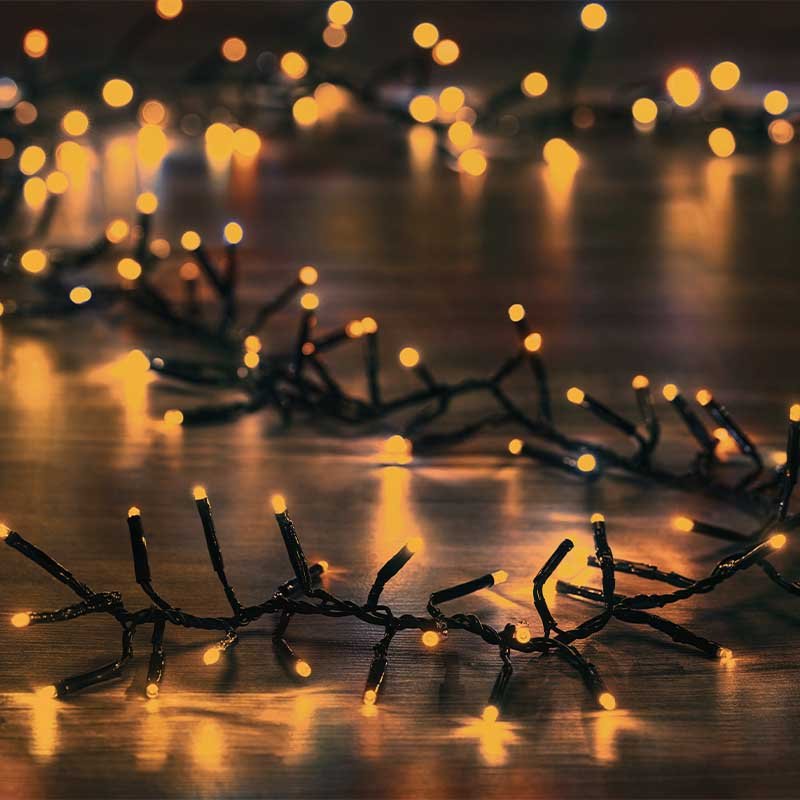 500 Indoor / Outdoor Multifunction Low Voltage LED String CLUSTER Lights - mains powered