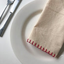 Native Fab Natural Edge Stitch Dinner Napkins 40 x 40cm - Set of 12