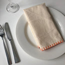 Native Fab Natural Edge Stitch Dinner Napkins 40 x 40cm - Set of 12