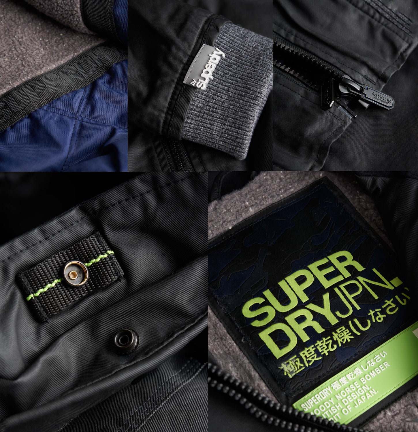 Superdry Genuine Men's Moody Norse Bomber Jacket & Coat With Double Collar