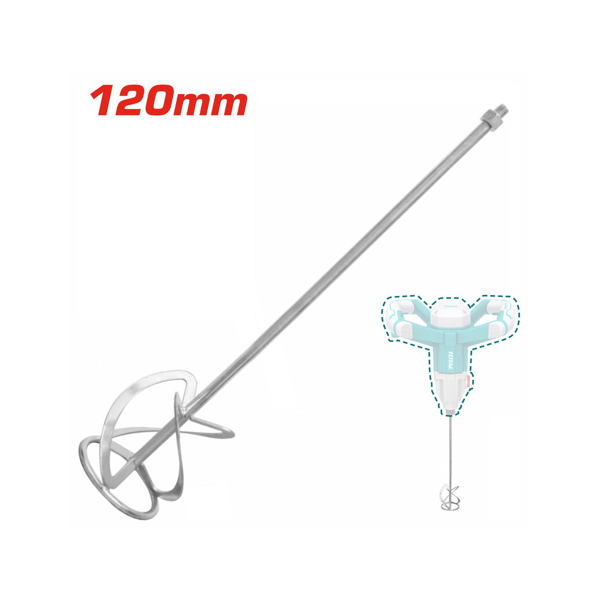 Total Plaster and Paint Mix Paddle 590mm x 120mm - TAC331120
