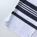 Cotton Woven Stripe Kitchen Tea Towels - Set of 12