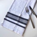 Cotton Woven Stripe Kitchen Tea Towels - Set of 12
