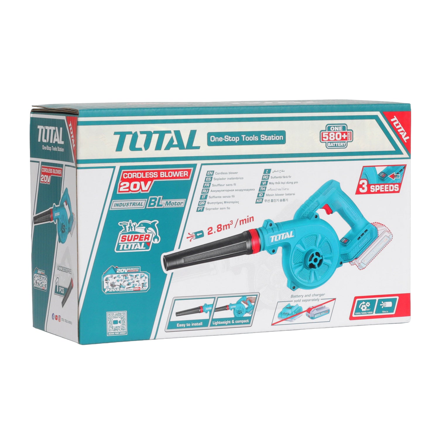 Total Li-Ion 20V Cordless Blower (Battery not included) - TABLI2068