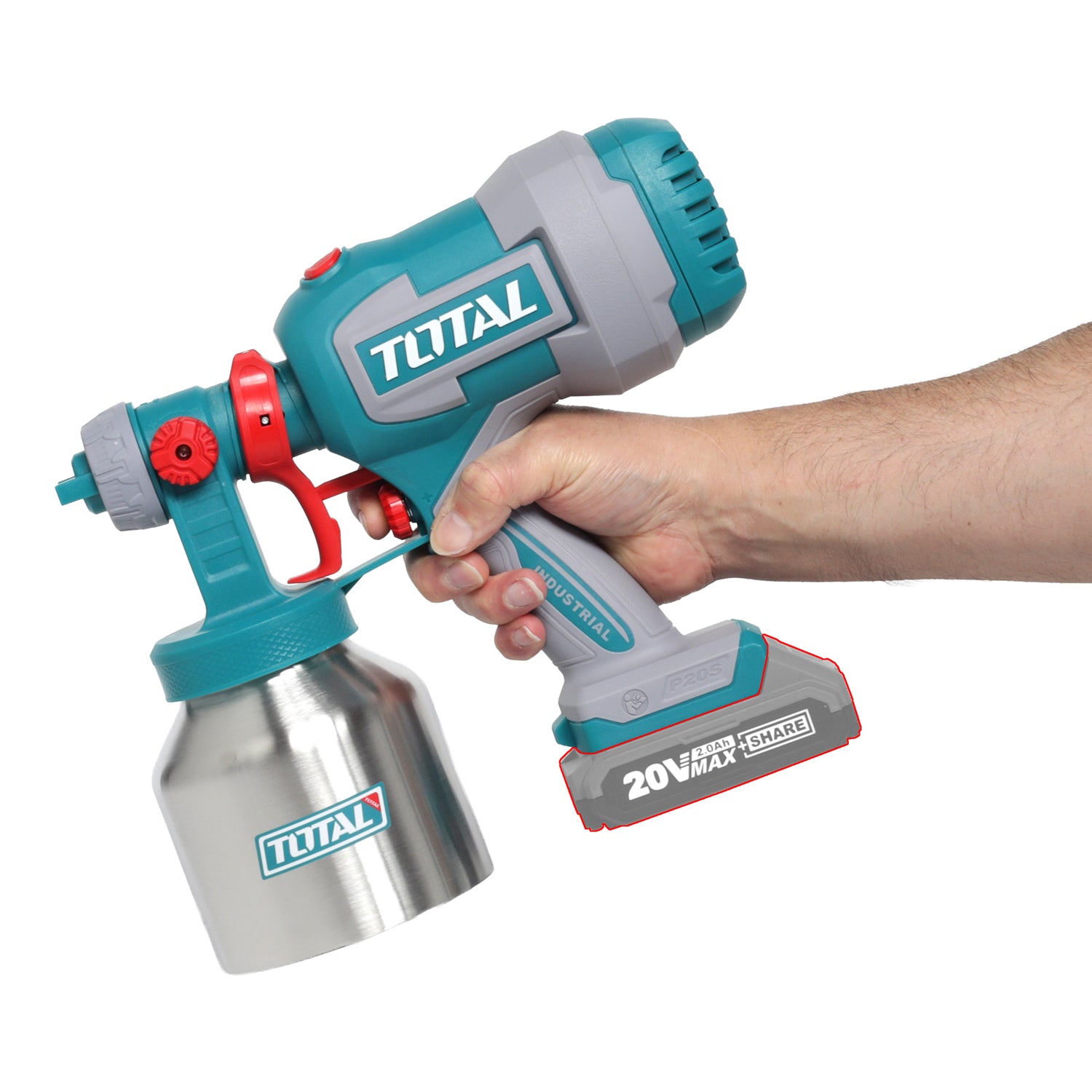 Total Li-Ion 20V Cordless Spray Gun (Battery not included) - TSGLI20041