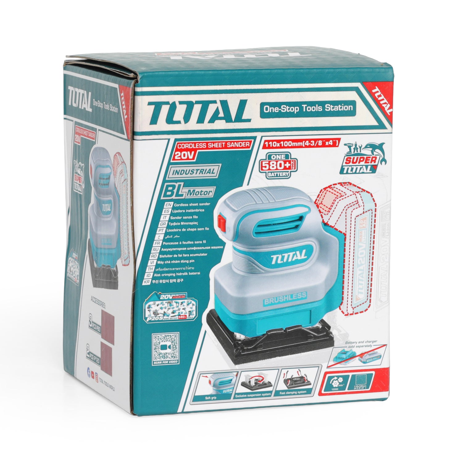 Total Li-Ion 20V Sheet Sander (Battery Not Included) - TSHSLI2024