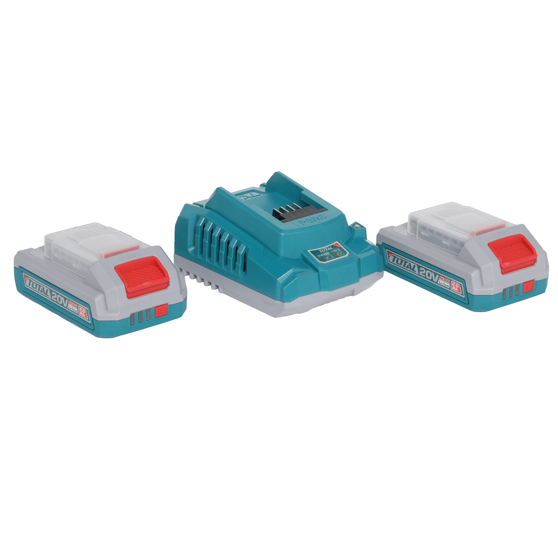 Total Li-Ion 20V - 2.0Ah Battery x2 & Charger Kit - TFBCPK2212E