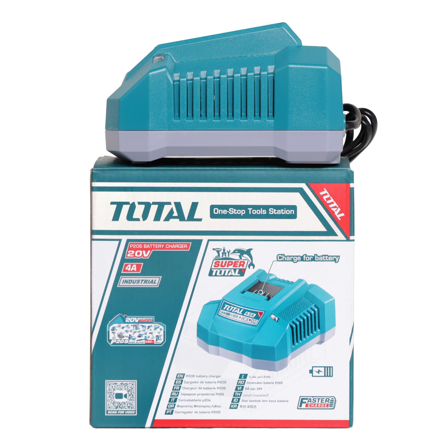Total Li-Ion 20V Fast Intelligent Charger - TFCLI20411E