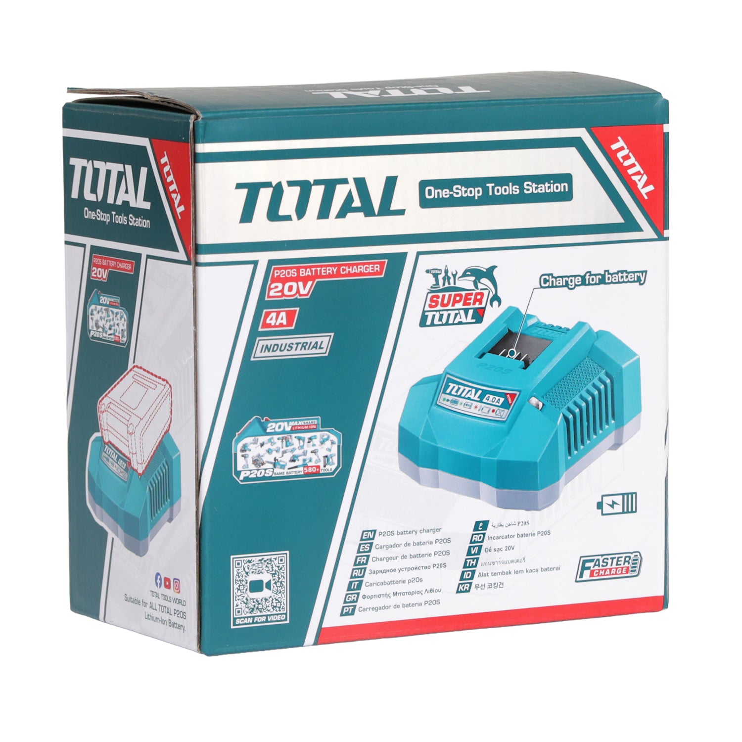 Total Li-Ion 20V Fast Intelligent Charger - TFCLI20411E