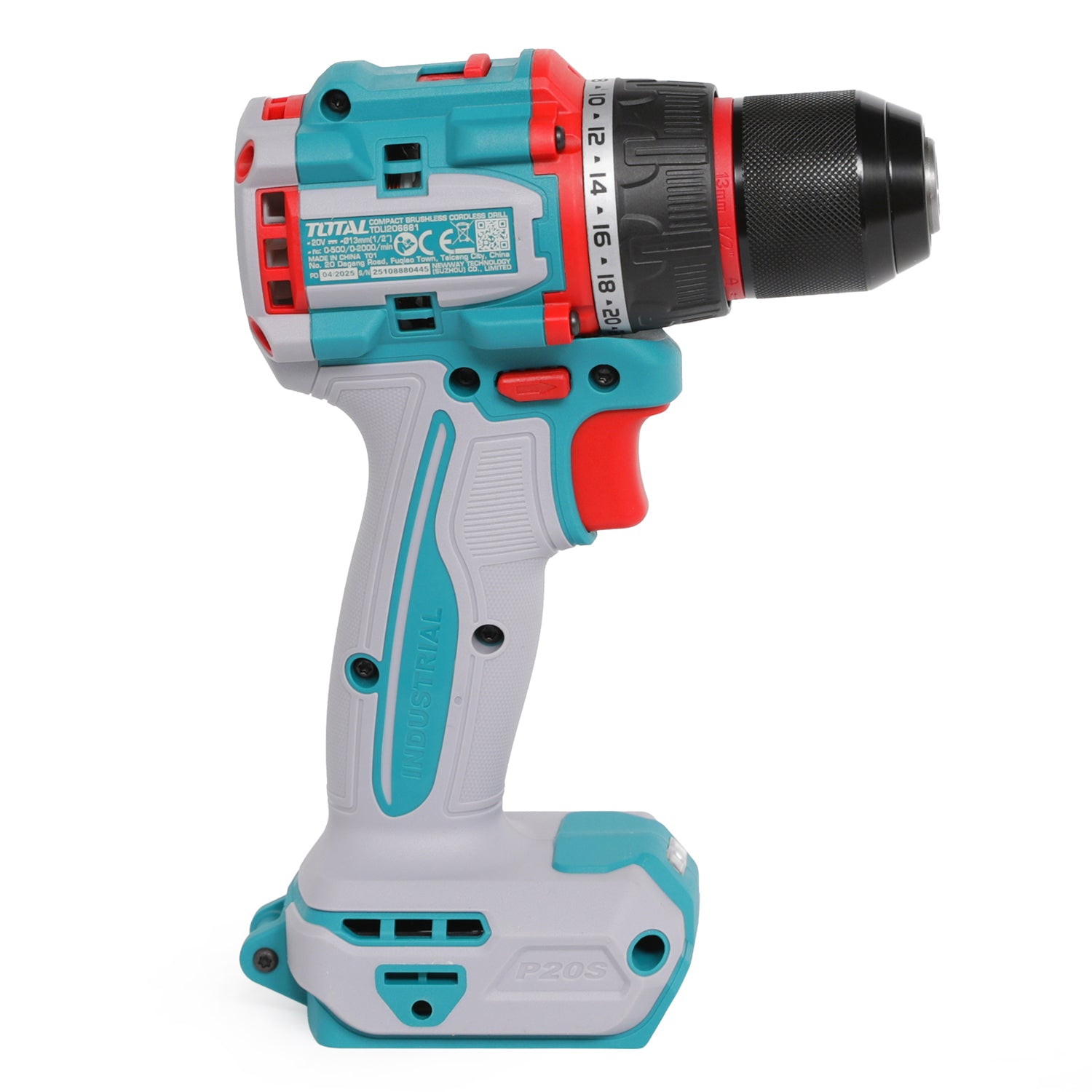 Total Li-Ion 20V Compact Brushless Cordless Drill (Battery not included) - TDLI206681