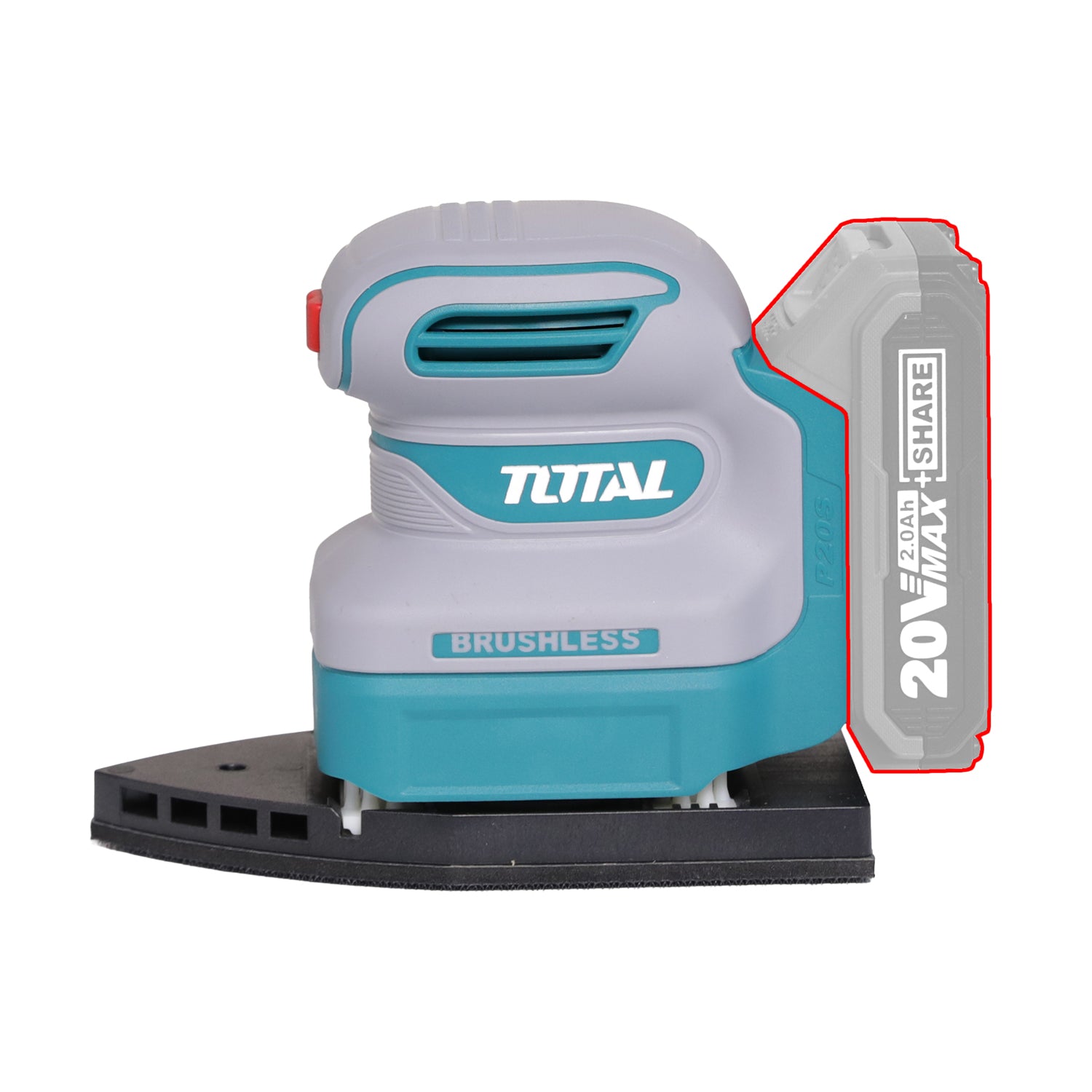 Total Li-Ion 20V Cordless Palm Sander (Battery Not Included) - TPSLI2024