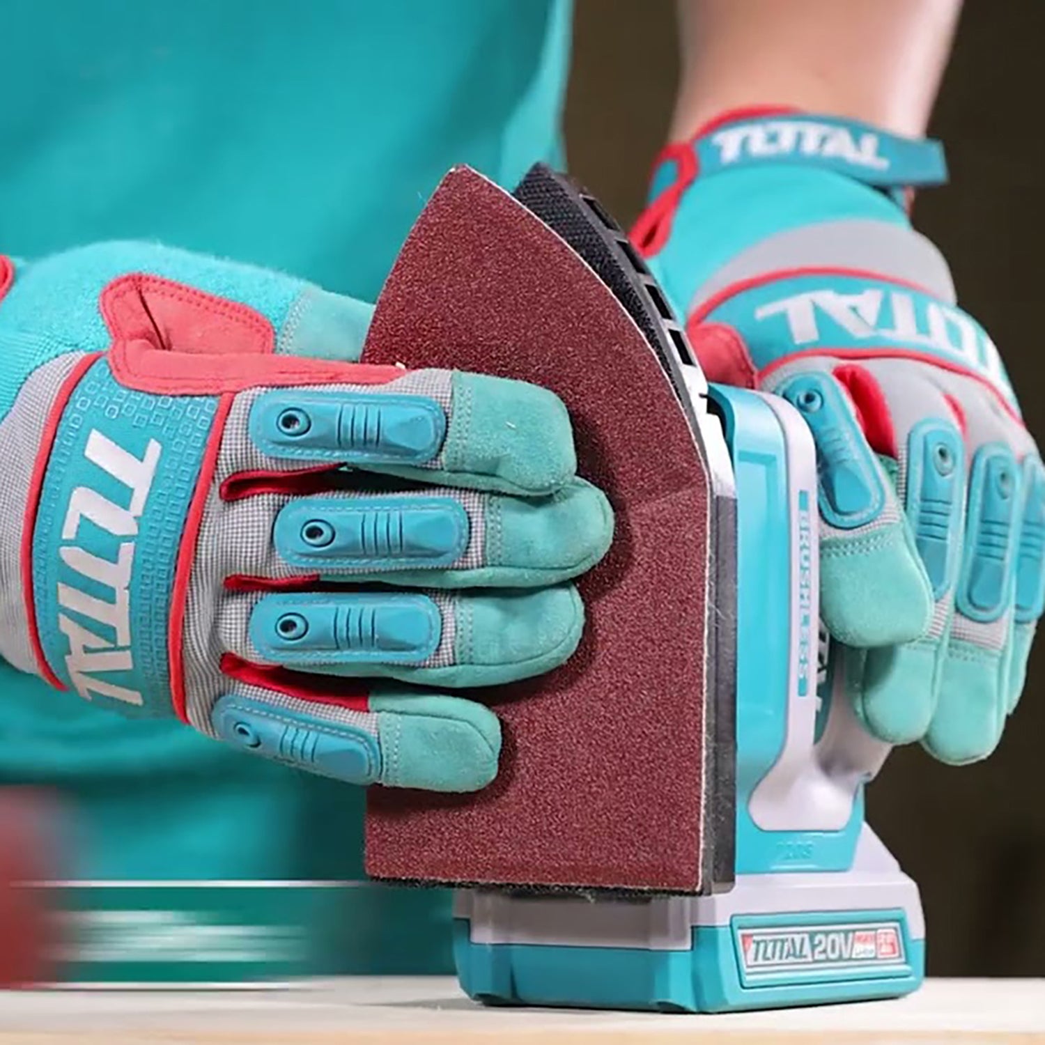 Total Li-Ion 20V Cordless Palm Sander (Battery Not Included) - TPSLI2024
