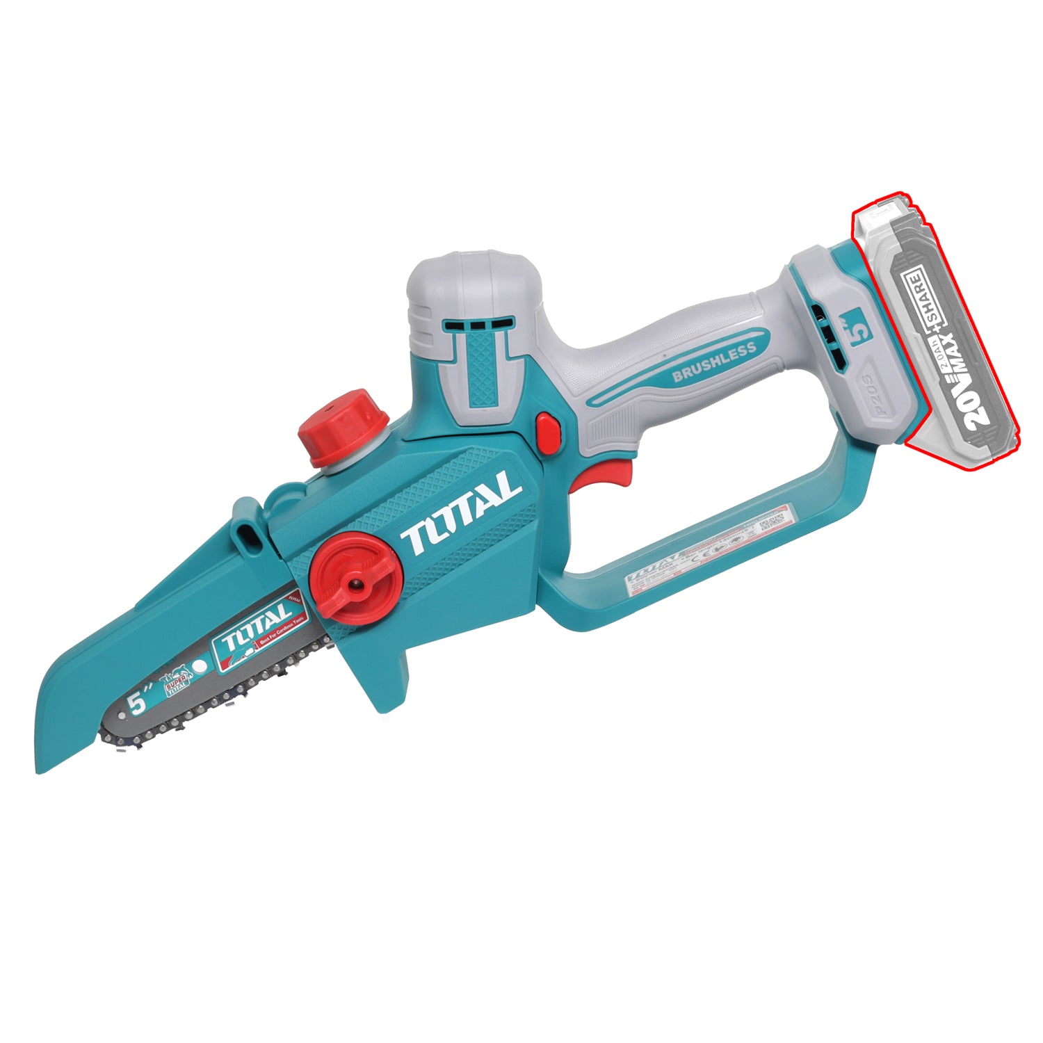 Total Li-Ion 20V Cordless Pruner Saw 5" / 130mm (Battery Not Included) - TGSLI2056