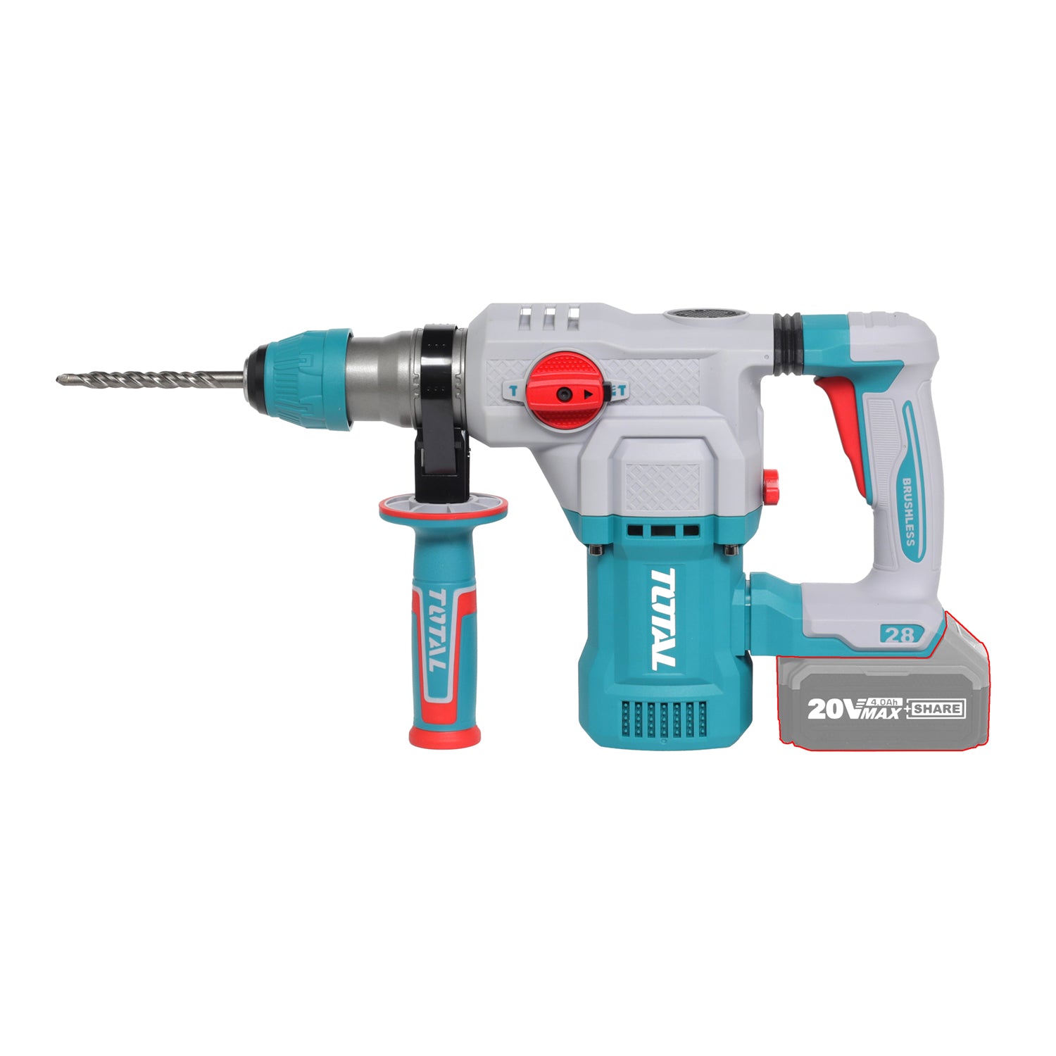 Total Li-Ion 20V Rotary Hammer SDS Plus (Battery not included) - TRHLI20286