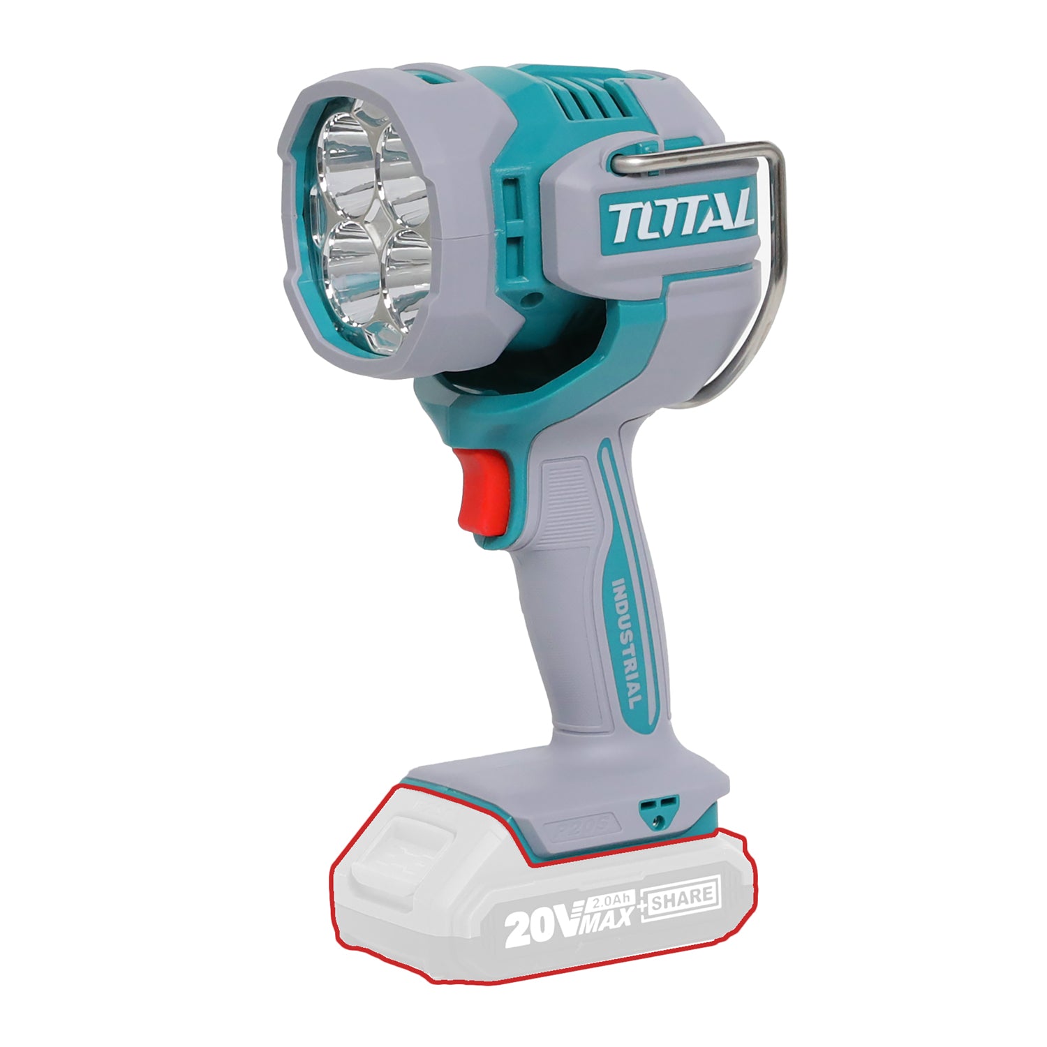Total Li-Ion 20V Cordless Work Lamp (Battery not included) - TWLI20885