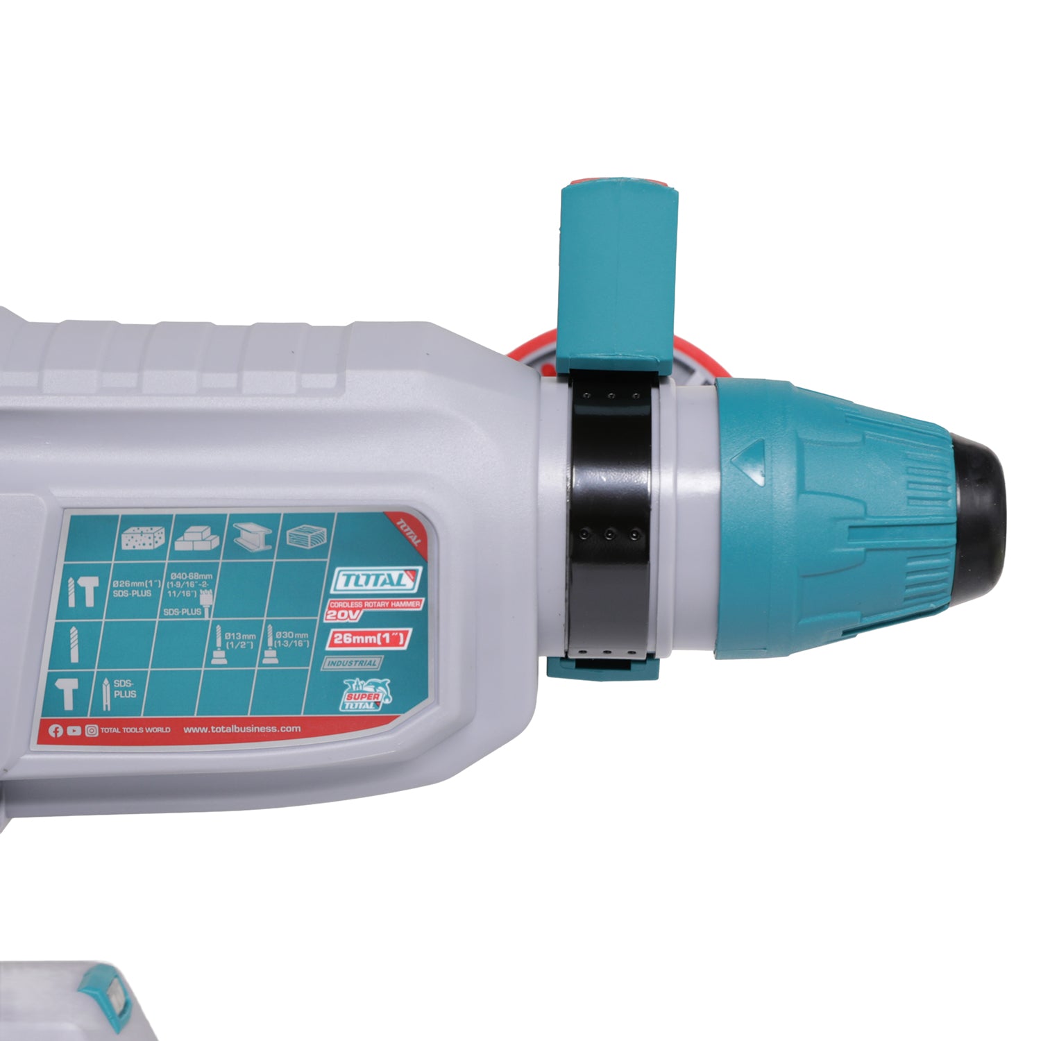 Total Li-Ion 20V Rotary Hammer (with 2 Batteries & Charger) - TRHLI262085E
