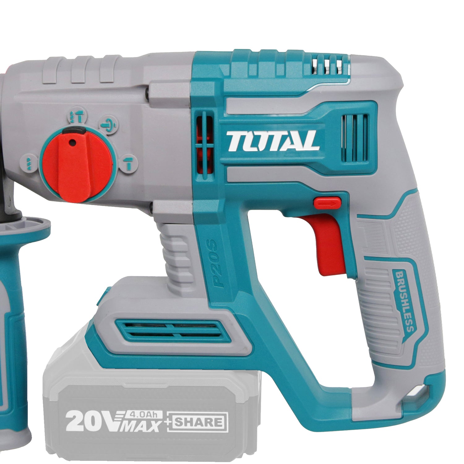Total Li Ion 20V Rotary Hammer SDS Plus Battery not included TRHLI