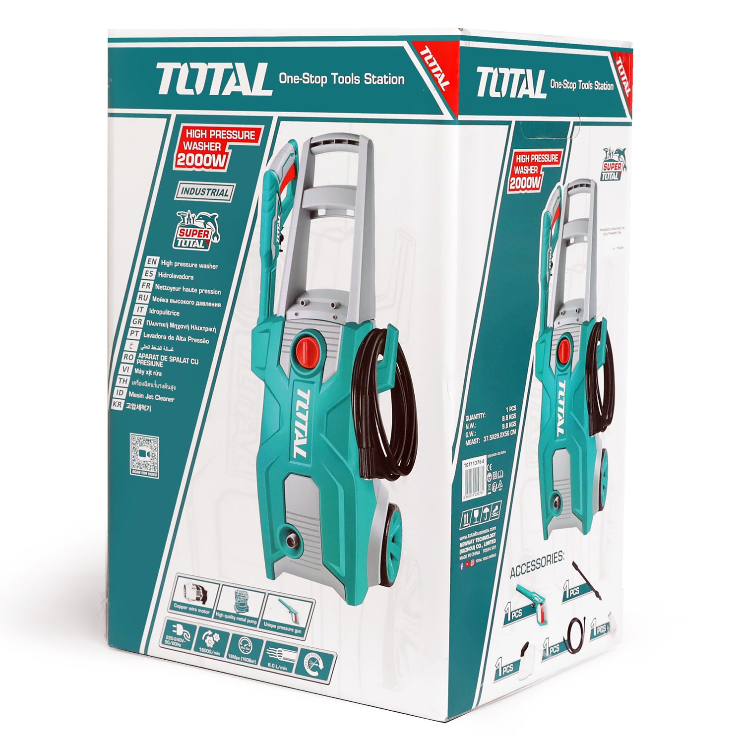 Total Pressure Washer 2000W - TGT11376-8 Total Pressure Washer 2000W - TGT11376-8