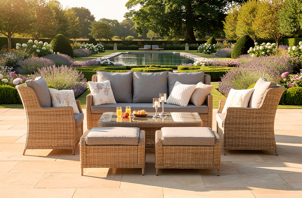 Trieste Wingback Lounge Set - 7 seater