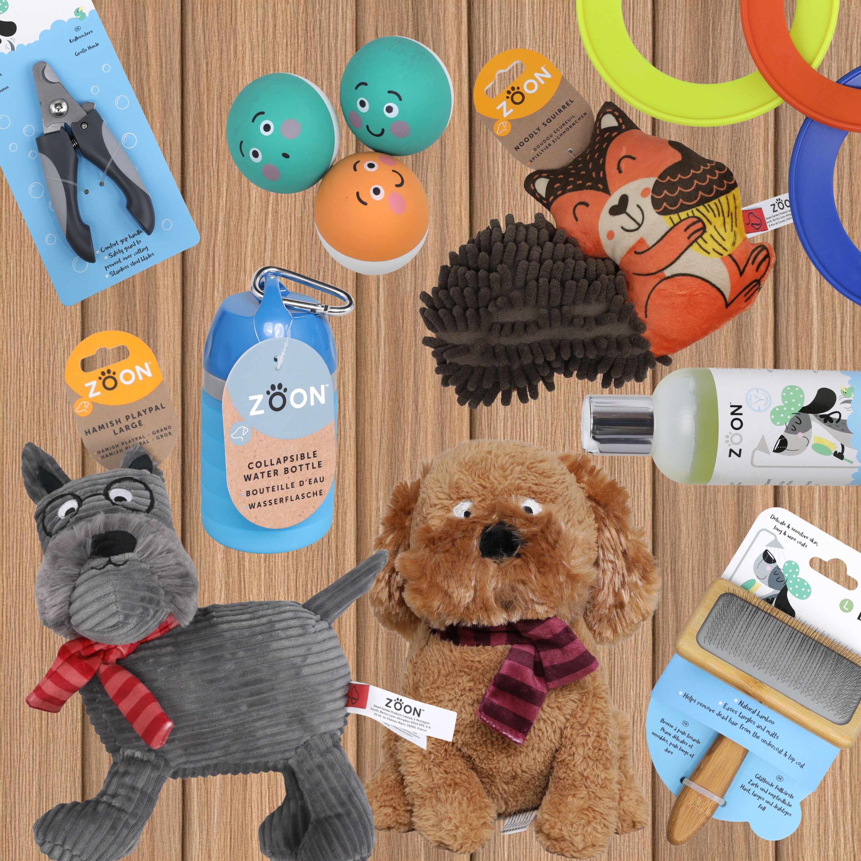 Zoon Squeaky Plush Dog Toy - Various Animals
