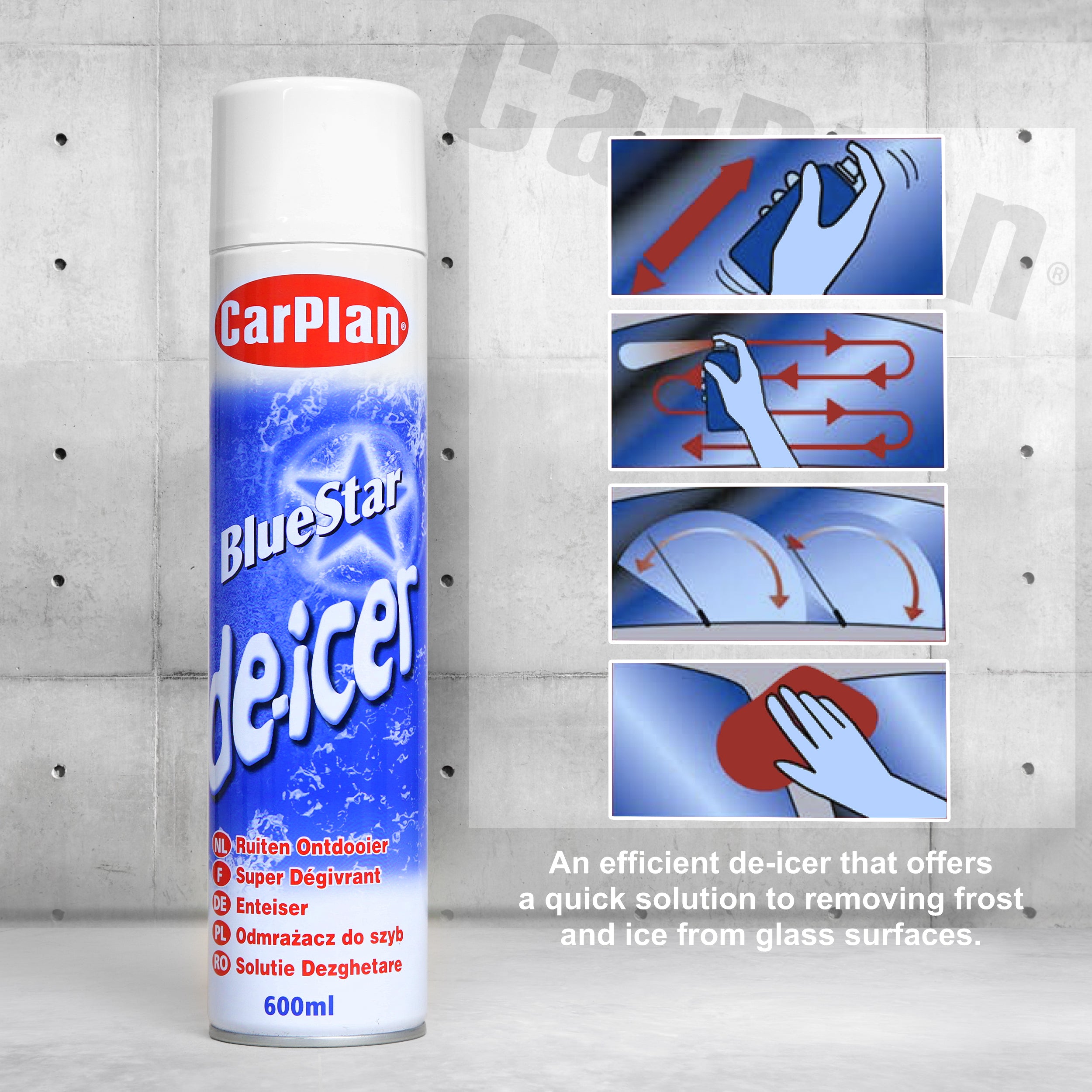 CarPlan BlueStar De-Icer - 600ml