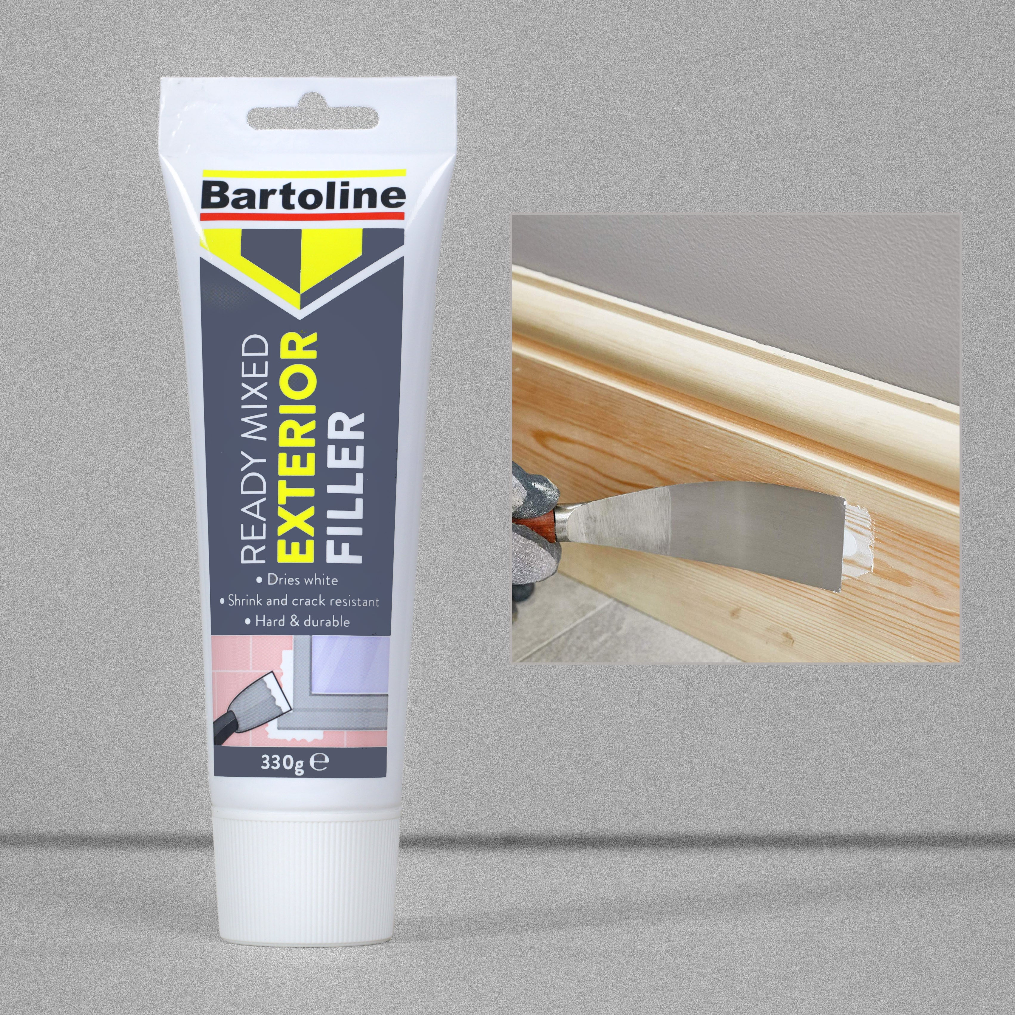 Bartoline Ready Mixed Exterior Surface White Smooth Filler - 330g