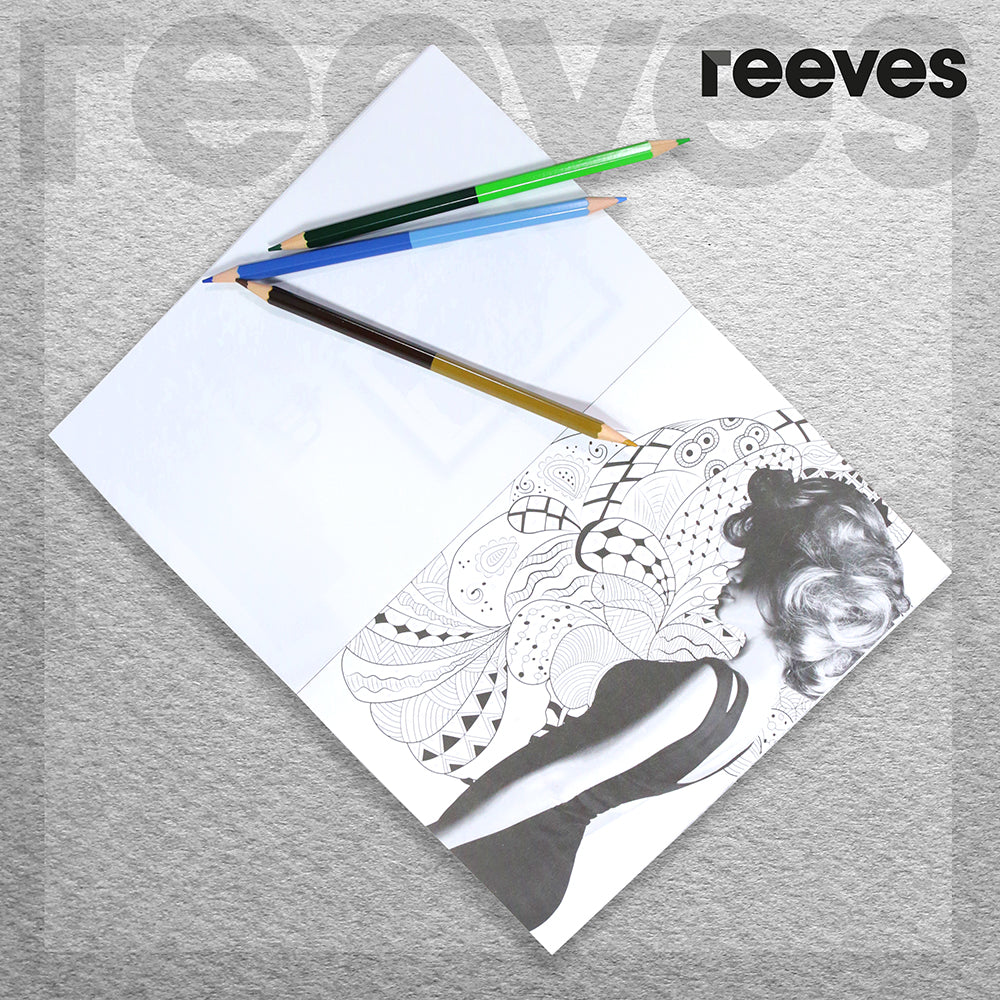 Reeves Colour by Numbers - Flash Photography Colouring Book and Pencils