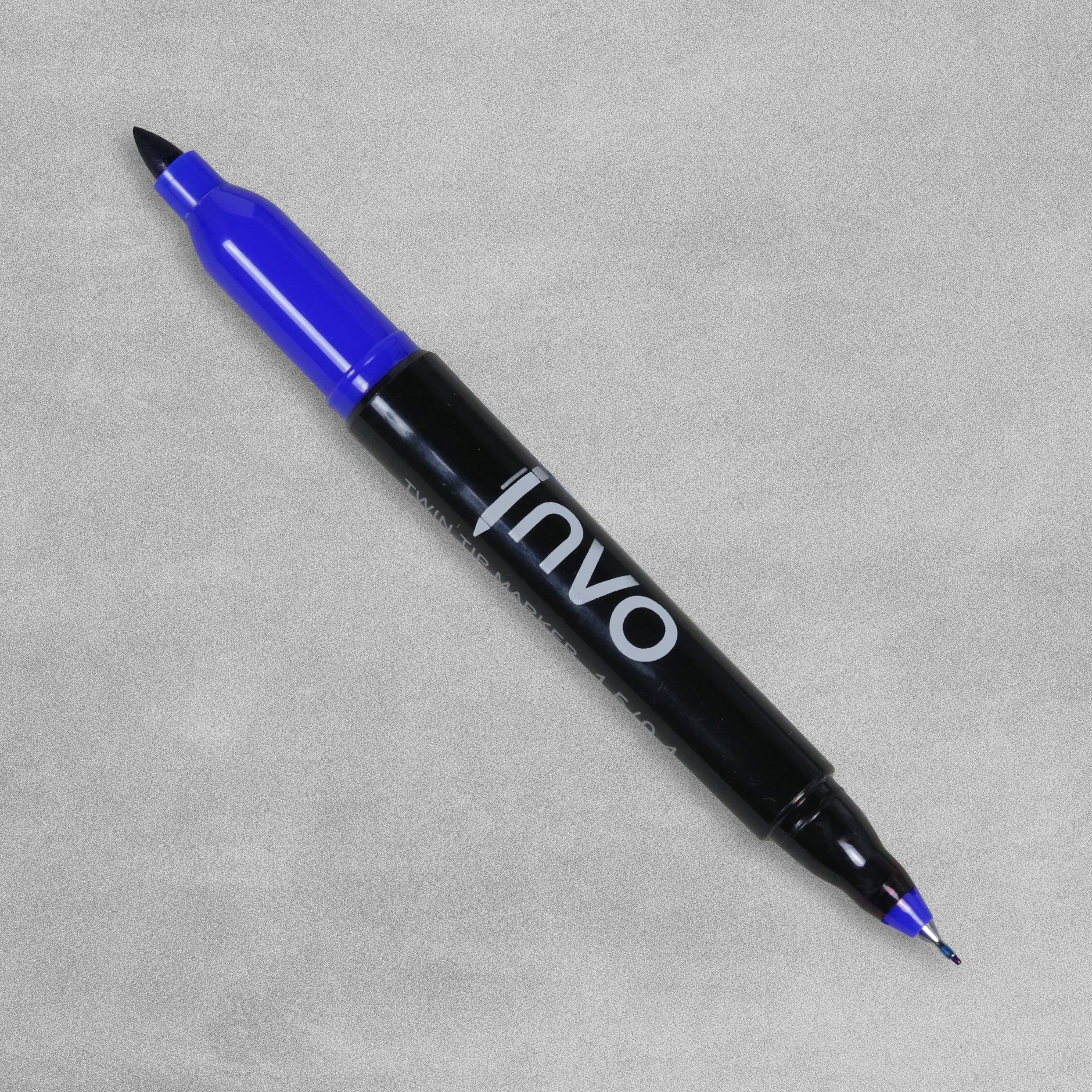INVO Twin Tip Marker Pen Blue Ink - Pack of 4
