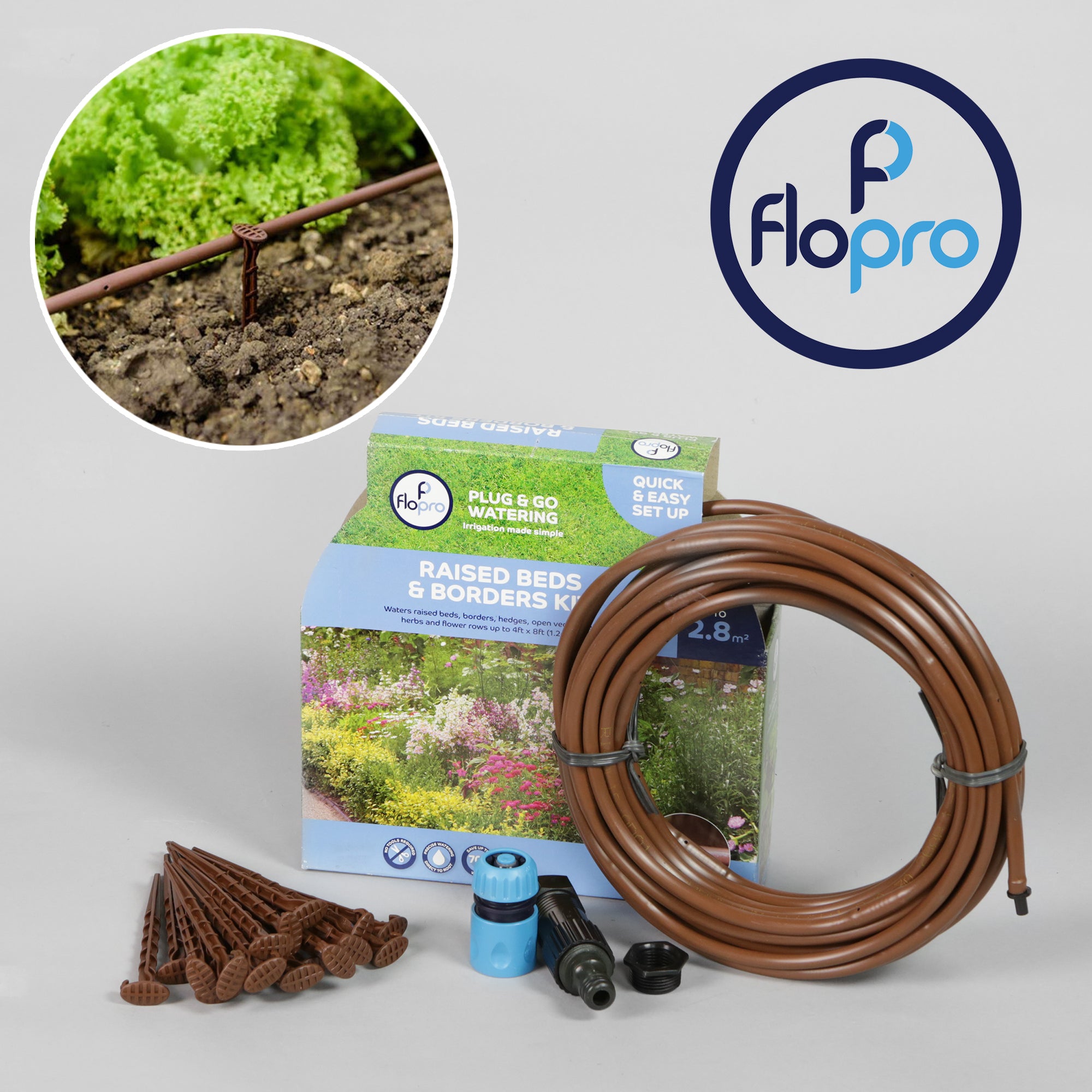 Plug & Go Watering Kit - Raised Beds & Borders by Flopro, sold by In-Excess