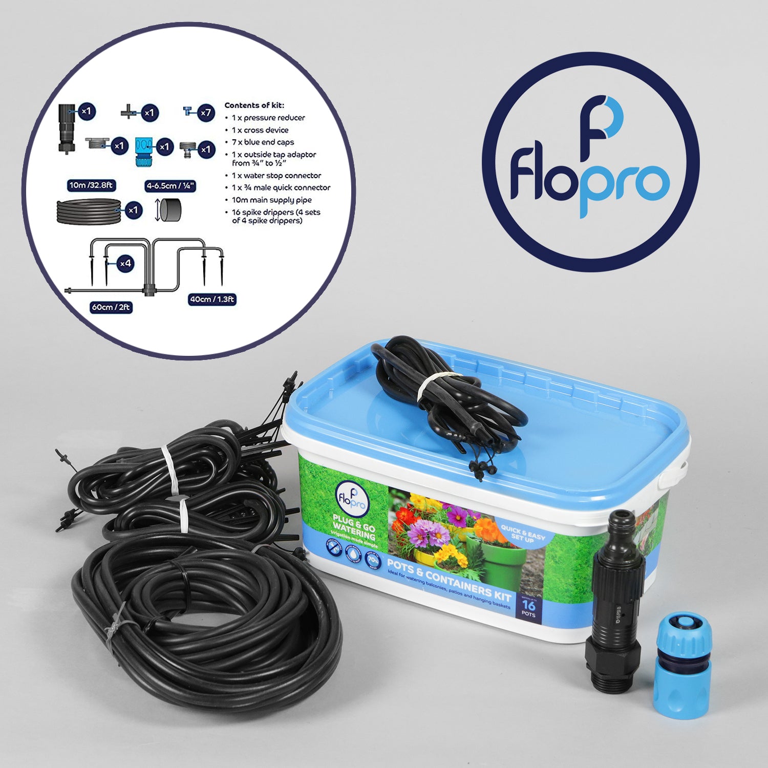 Plug & Go Watering Kit - Pots & Containers by Flopro, sold by In-Excess