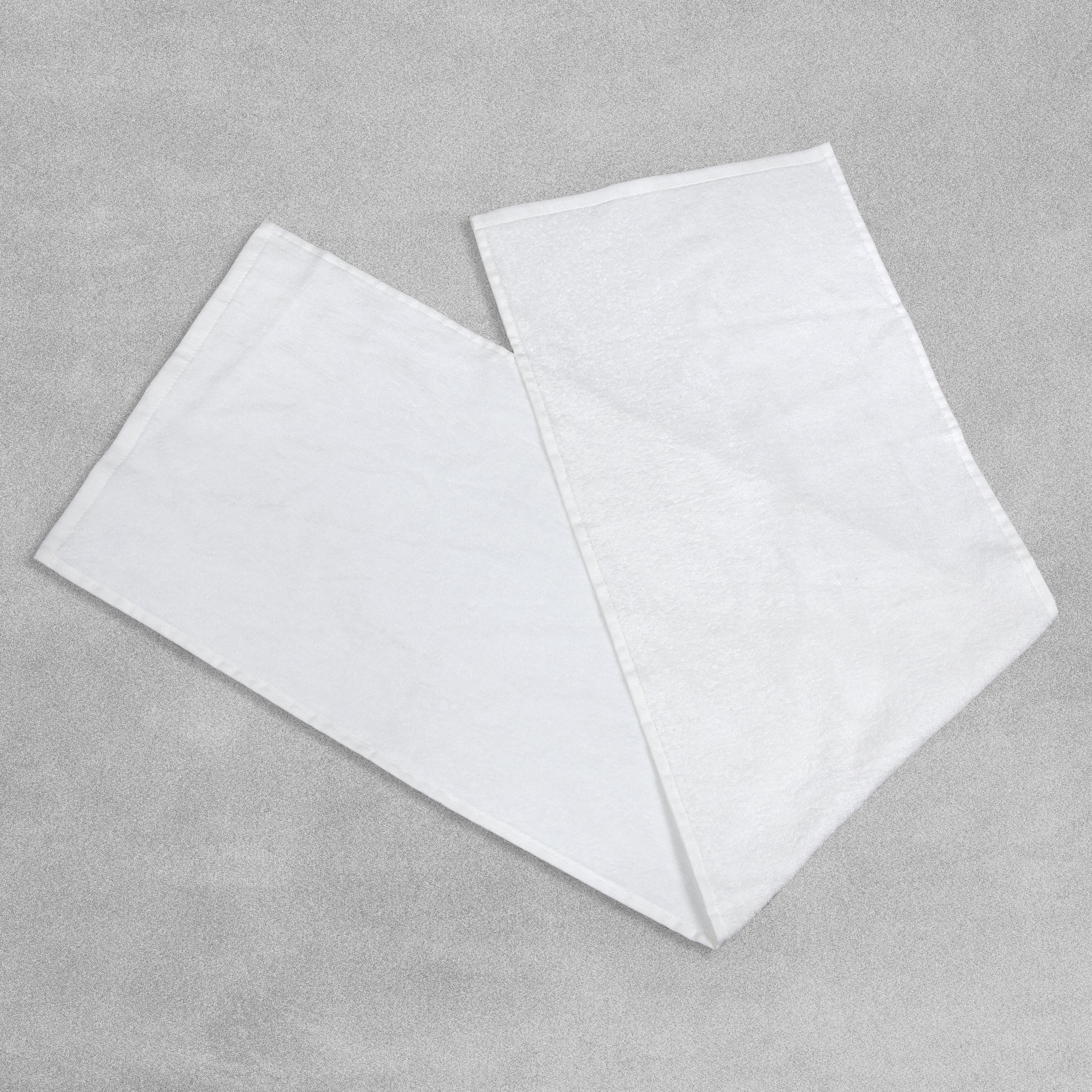White 100% Cotton Sports Towel - 1m x 30cm
