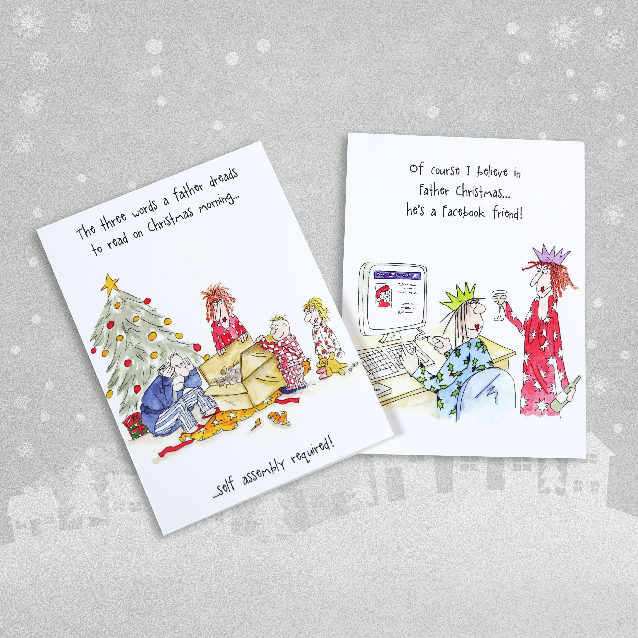 10 Humorous Christmas Cards - 'Father Christmas' and 'Self-assembly'