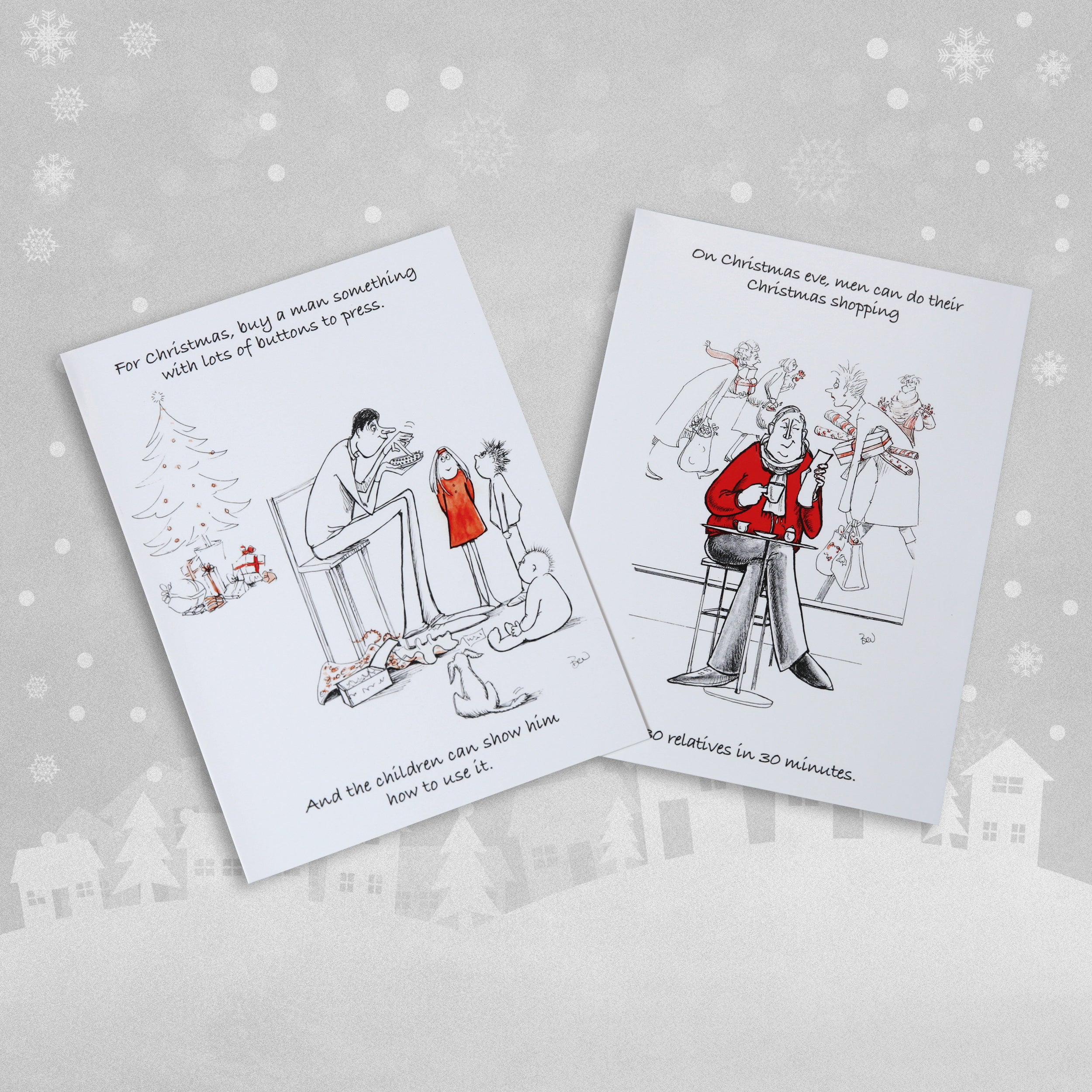 10 Humorous Christmas Cards - '30' and 'Children'