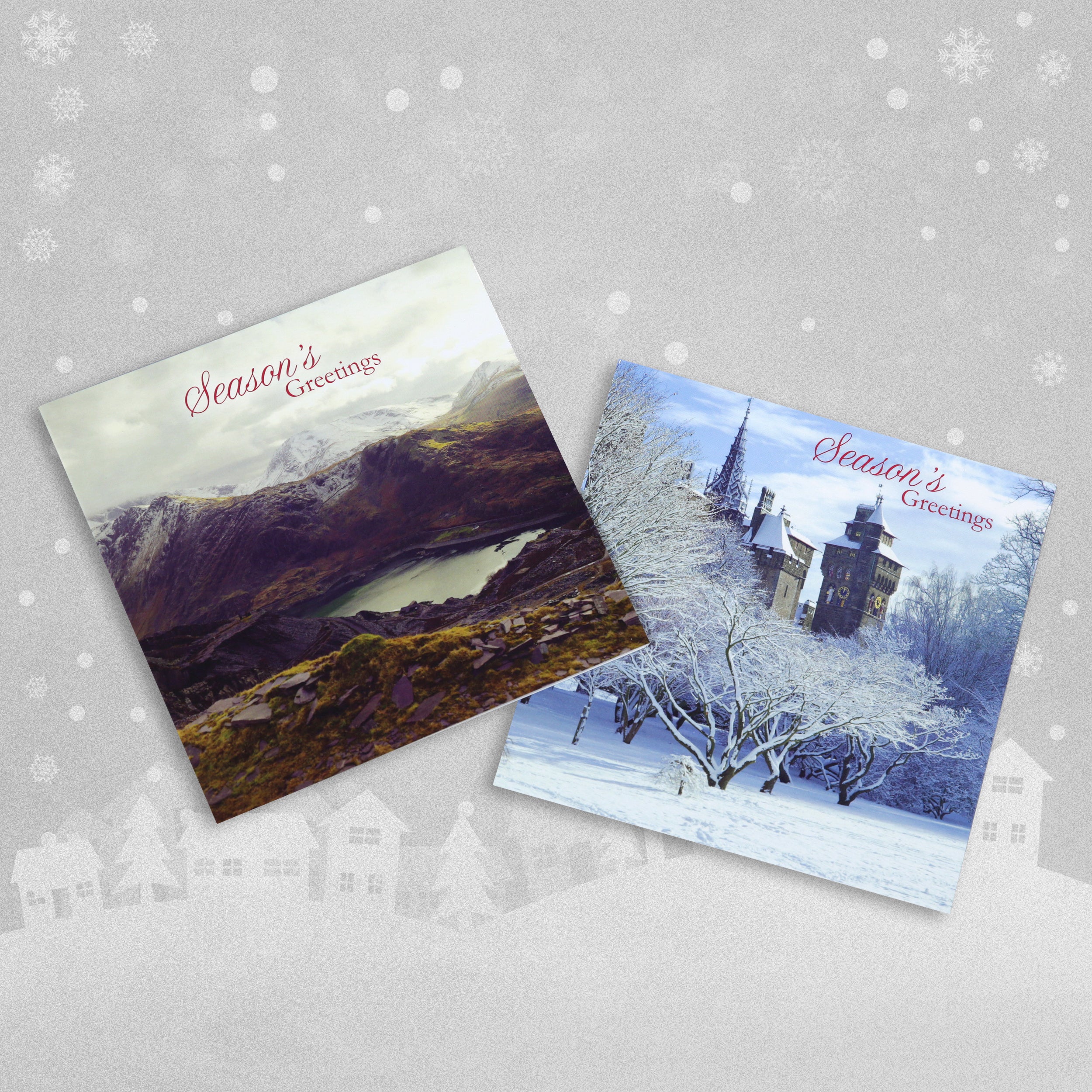 10 'Wales' Christmas Cards - Snowdonia & Cardiff Castle