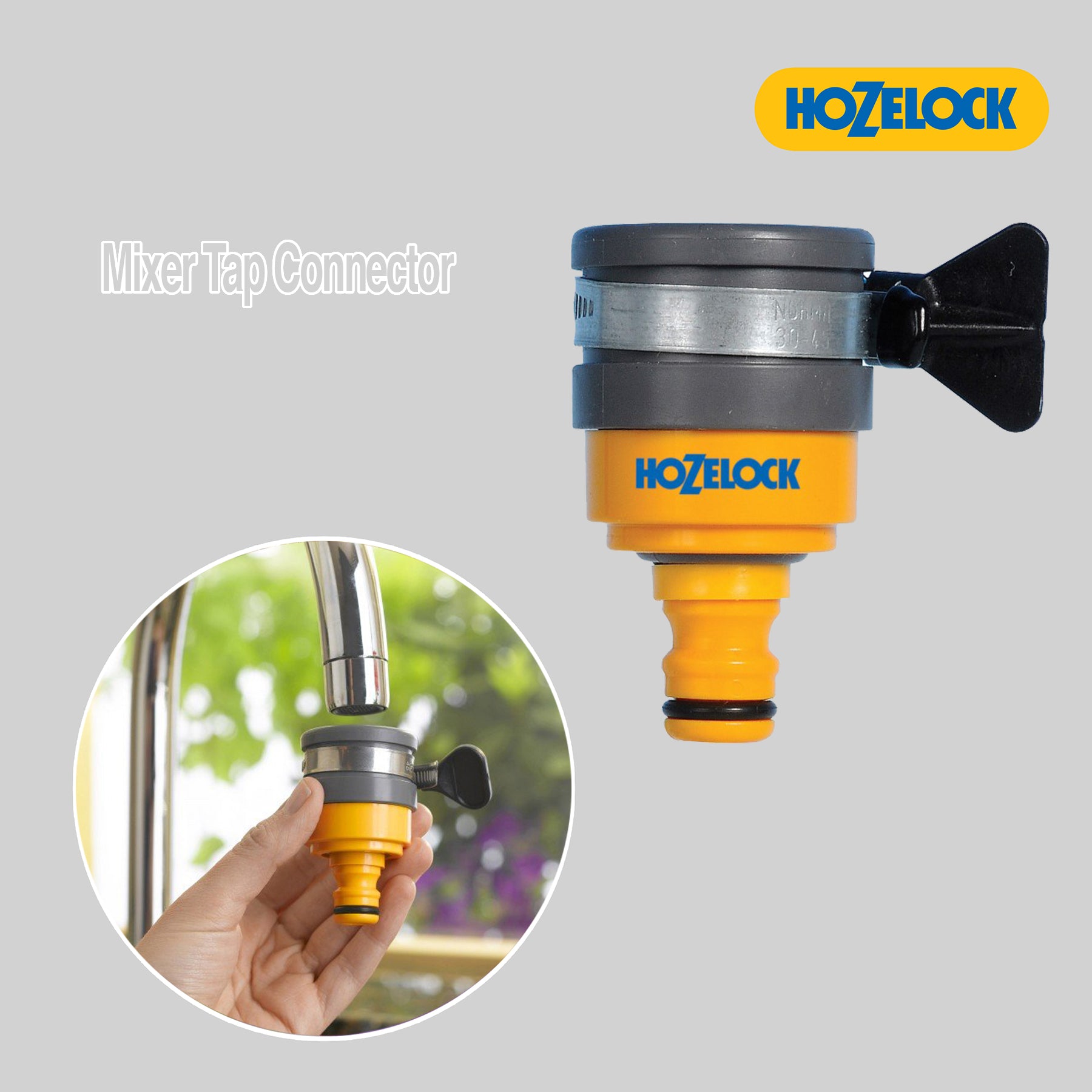 Round Tap Connector by Hozelock, sold by In-Excess