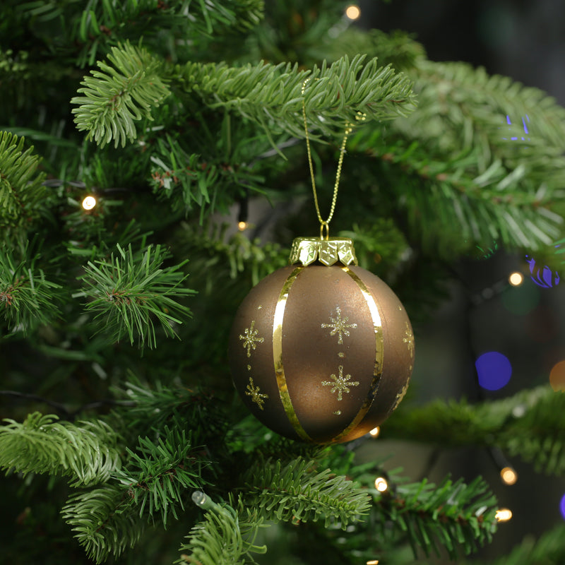 Stars & Gold Stripes Large Baubles – Set of 4