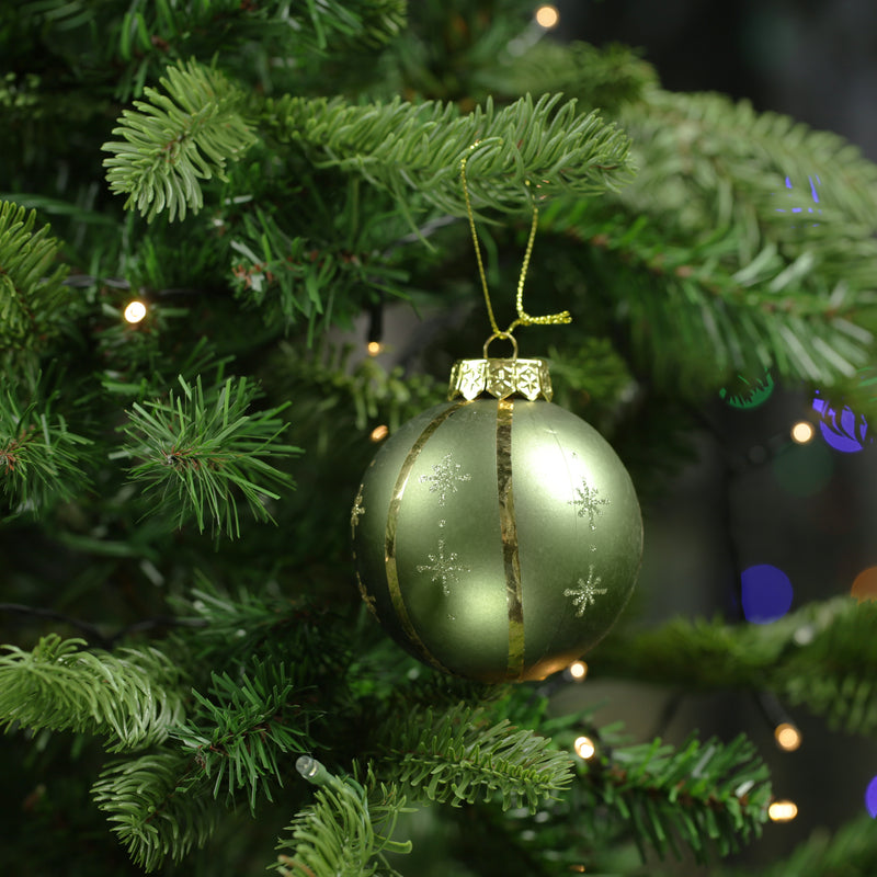 Stars & Gold Stripes Large Baubles – Set of 4