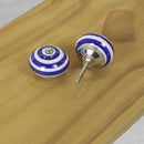 Striped Ceramic Cupboard Door / Drawer Knobs - 45mm Width