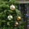 Zig Zag Glitter Large Baubles - Set of 4