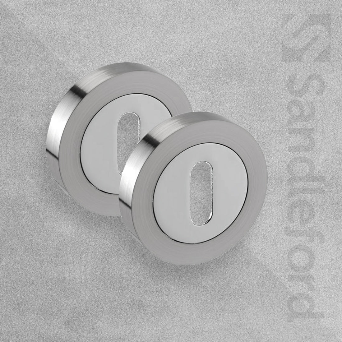 Sandleford - Keyhole Escutcheon Satin Chrome 55mm