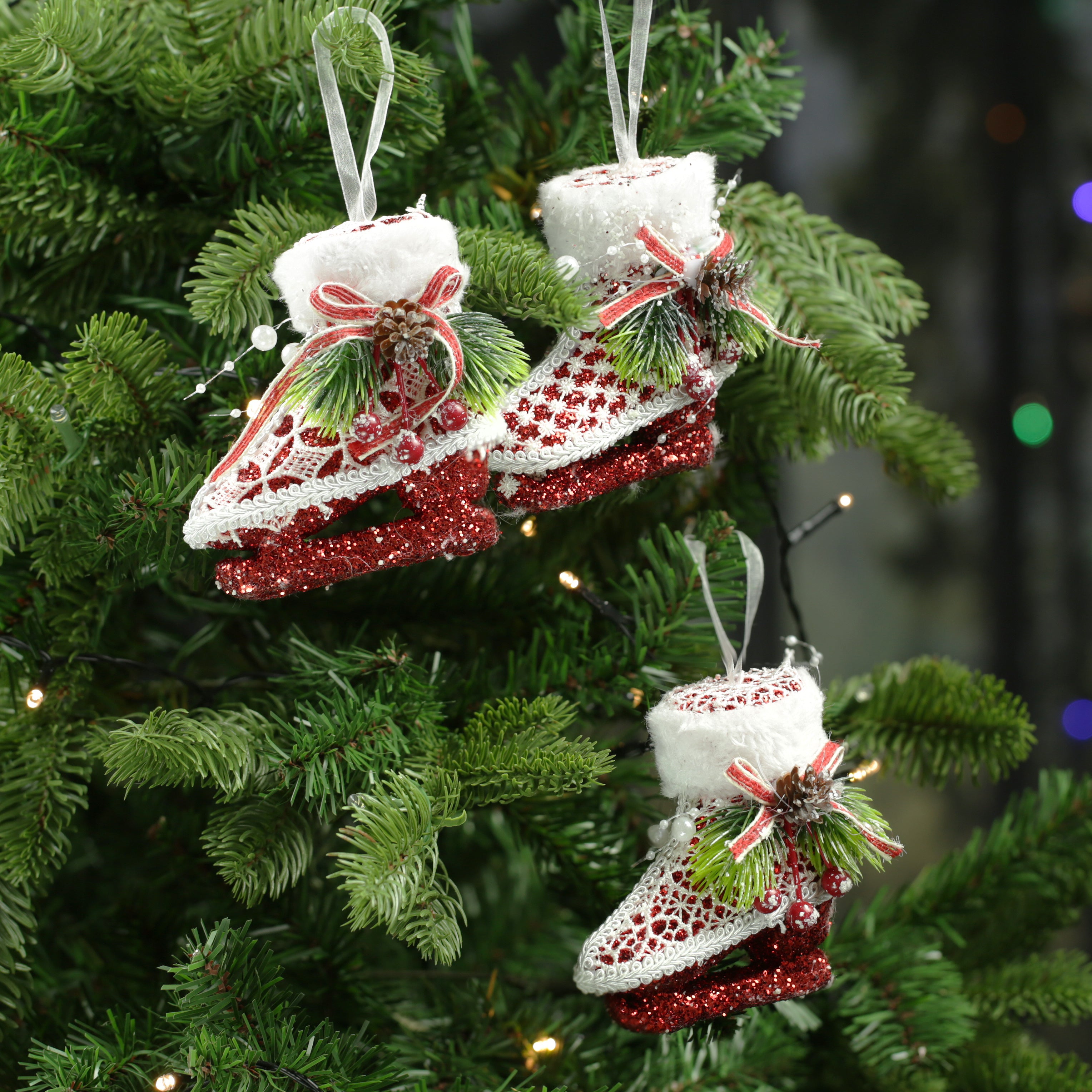 Christmas Candy Cane / Ice Skate / Hat / Elf Bootee Hanging Decoration –  In-Excess Direct