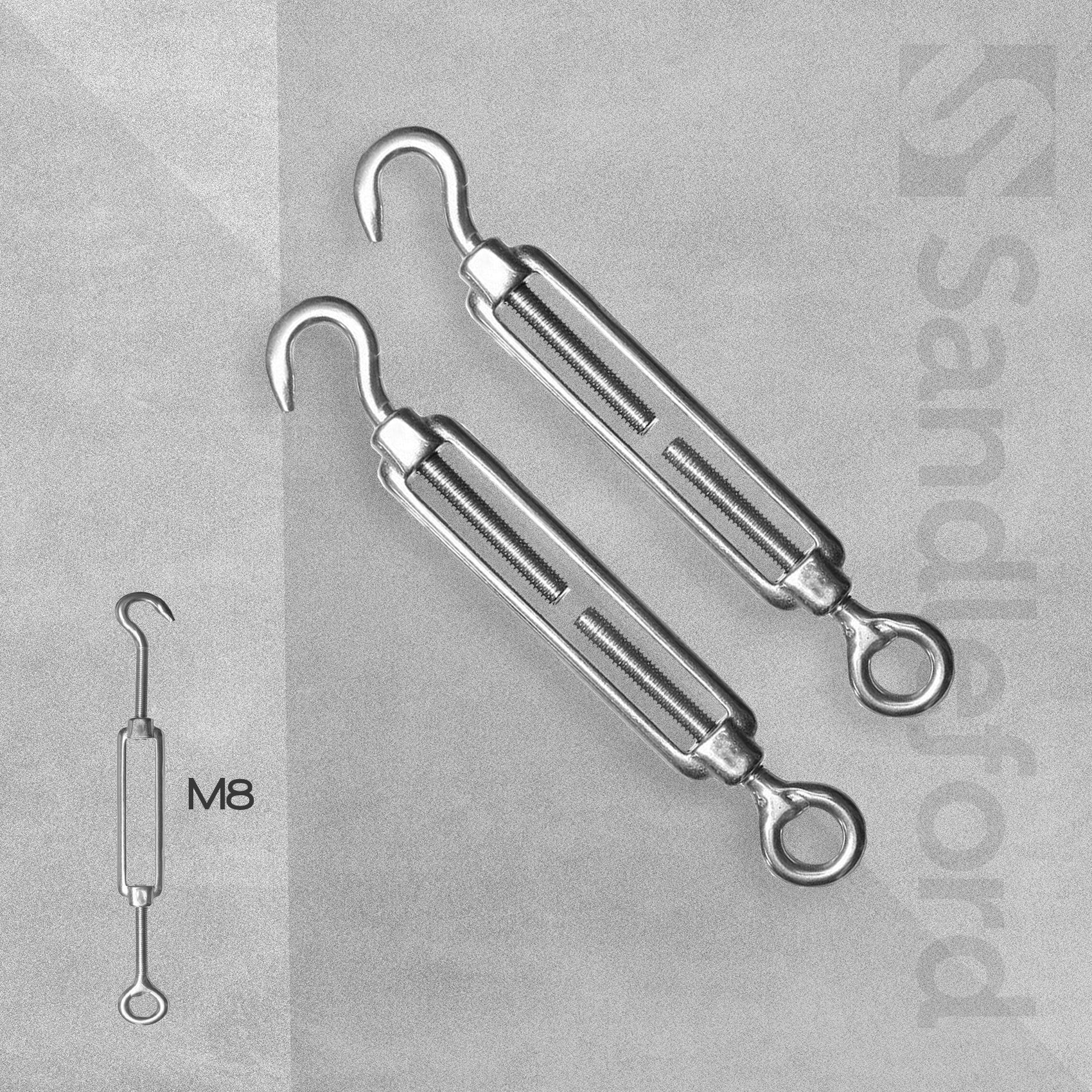 Sandleford - Hook & Eye Turnbuckle Zinc Plated - 3 Sizes Available M8