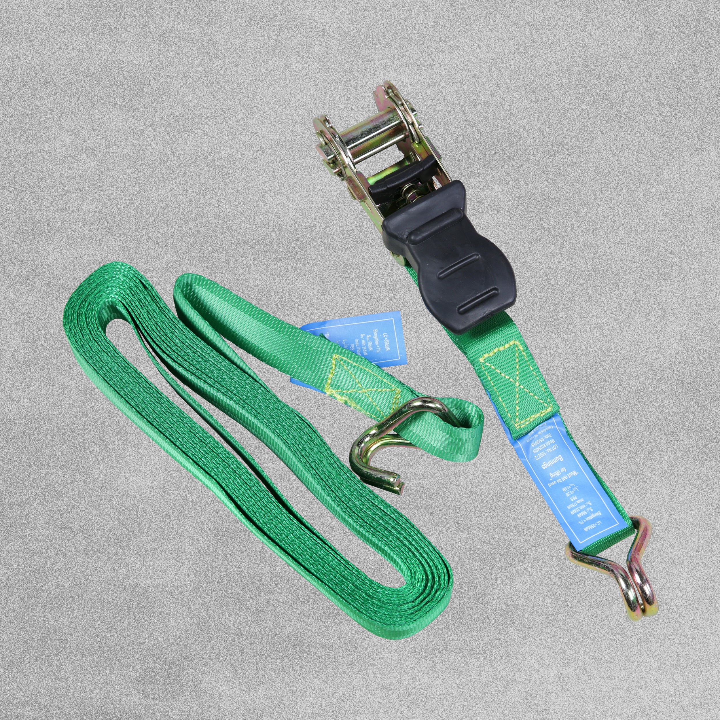 APE - Ratchet Tie Downs - 350kg load / 6m length / 25mm webbing - Pack of 2