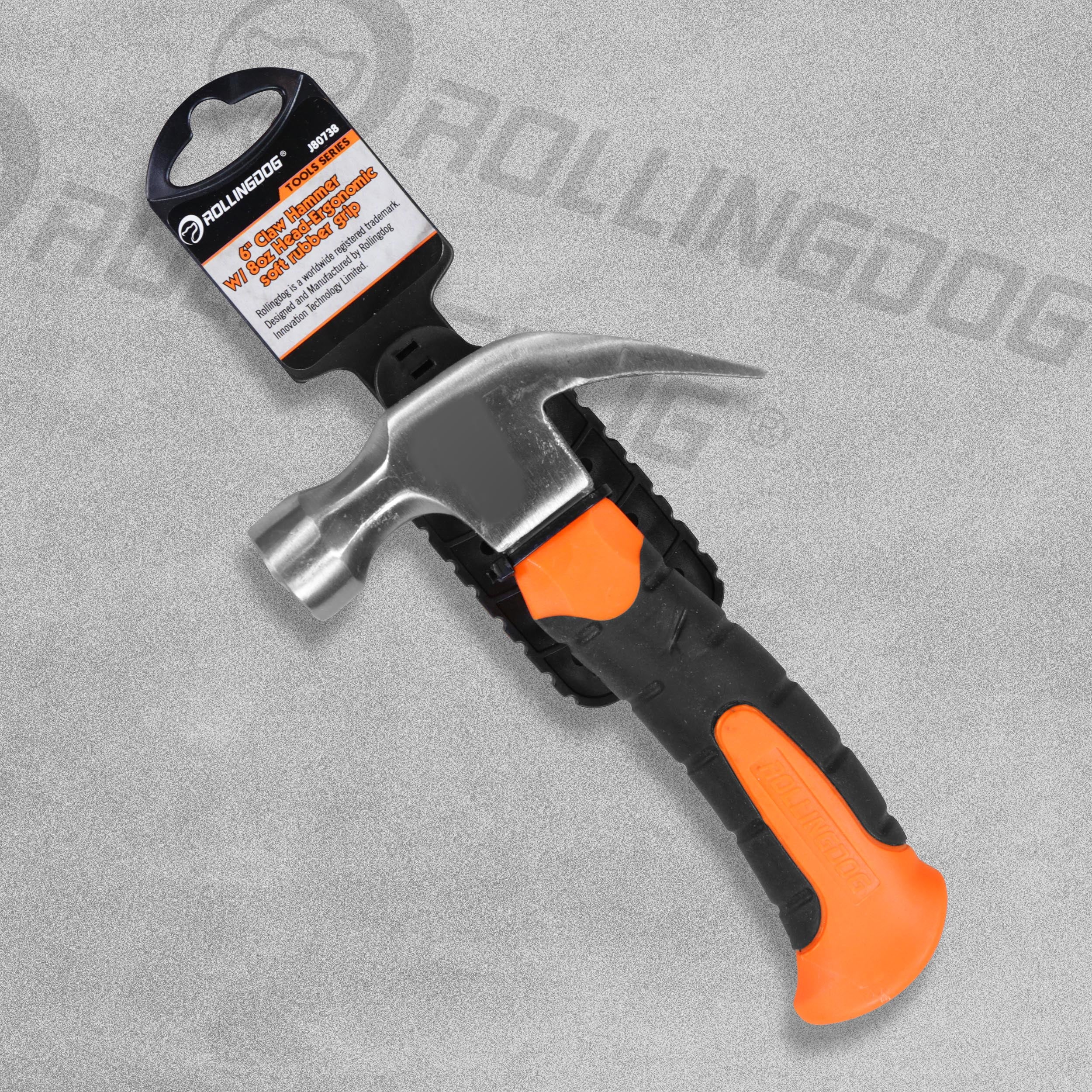 8oz Carbon Steel Stubby Claw Hammer by Rollingdog, sold by In-Excess