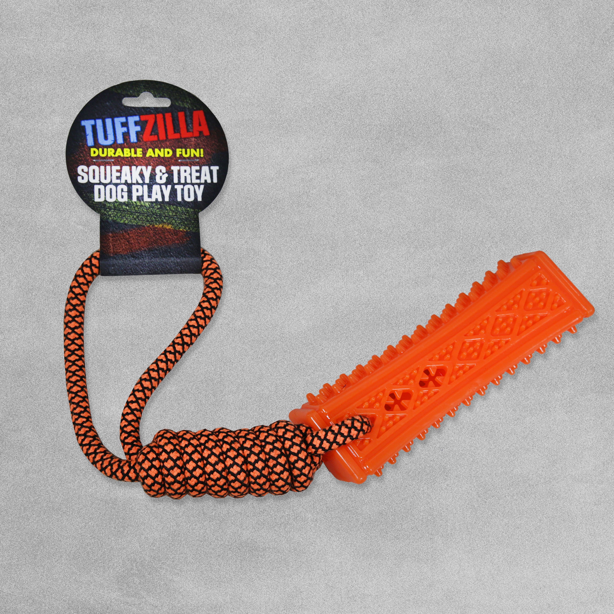Tuffzilla Rope Dog Play Toy With Rubber Chew