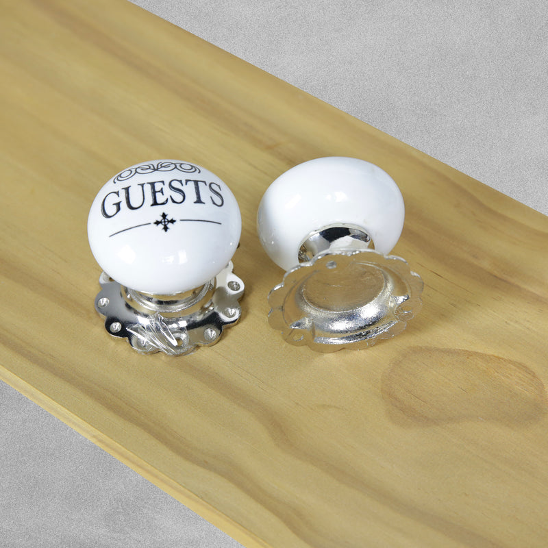 Porcelain Door Knobs - large 60mm Width