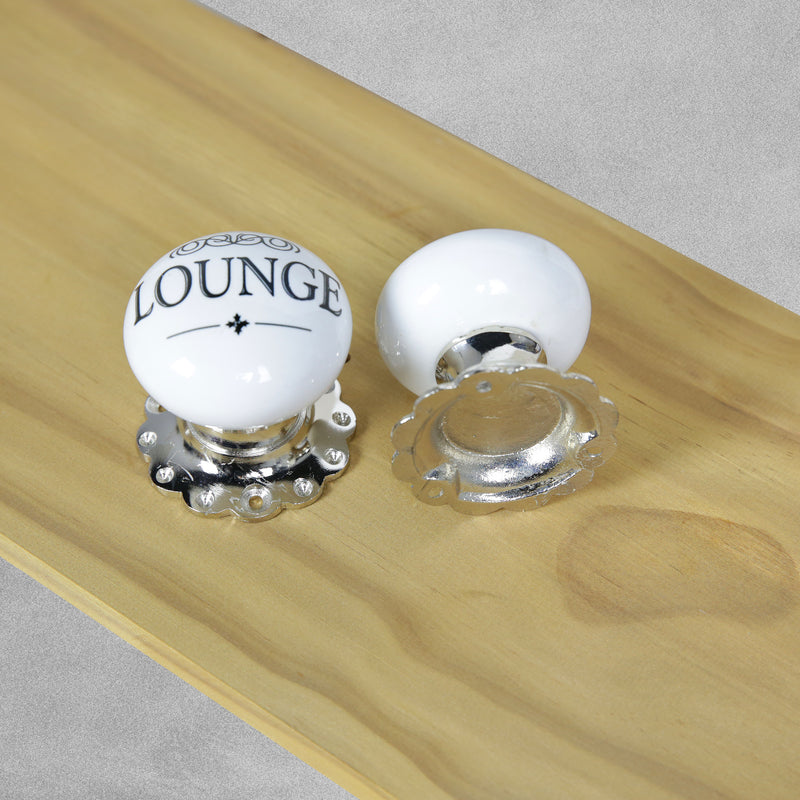 Porcelain Door Knobs - large 60mm Width